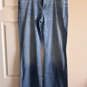 7 For All Mankind Blue Straight Jeans with Classic Style